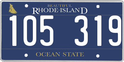 RI license plate 105319