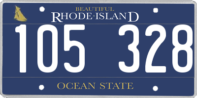 RI license plate 105328