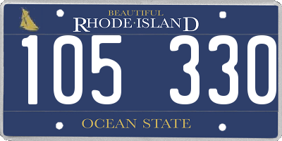 RI license plate 105330