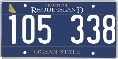 RI license plate 105338
