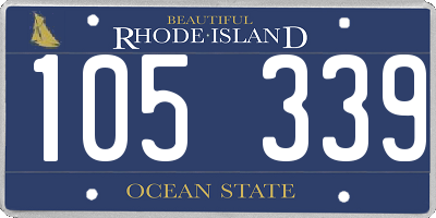 RI license plate 105339