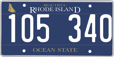 RI license plate 105340