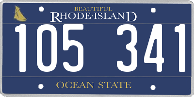 RI license plate 105341