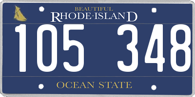 RI license plate 105348