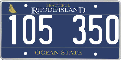 RI license plate 105350