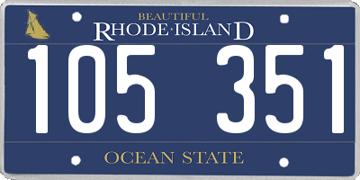 RI license plate 105351