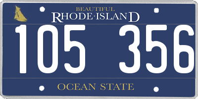 RI license plate 105356