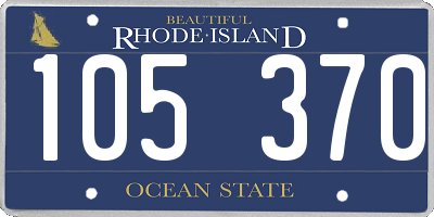 RI license plate 105370