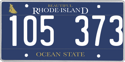 RI license plate 105373