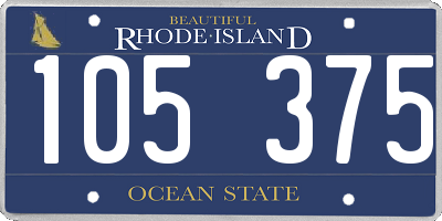 RI license plate 105375