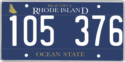 RI license plate 105376