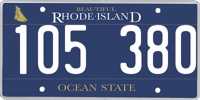 RI license plate 105380