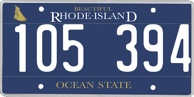 RI license plate 105394