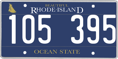 RI license plate 105395