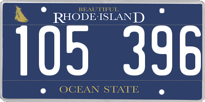 RI license plate 105396
