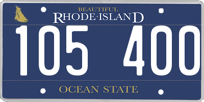 RI license plate 105400
