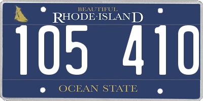 RI license plate 105410