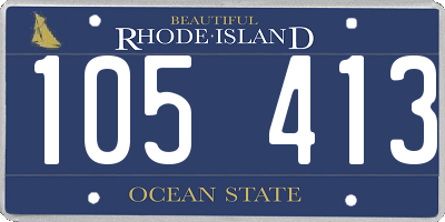 RI license plate 105413
