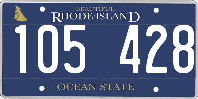RI license plate 105428