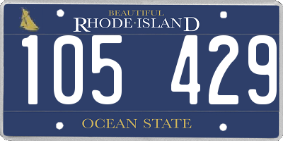 RI license plate 105429