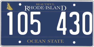 RI license plate 105430