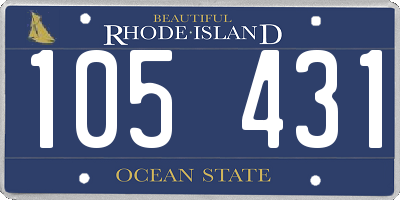 RI license plate 105431