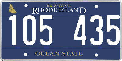 RI license plate 105435