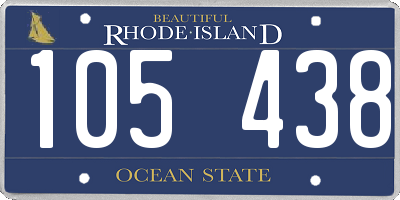 RI license plate 105438