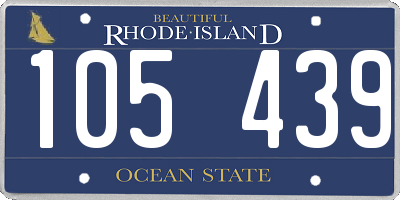 RI license plate 105439