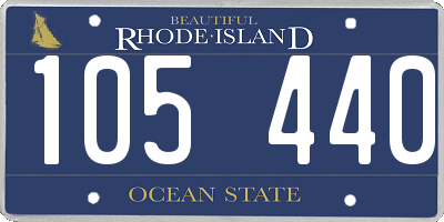 RI license plate 105440