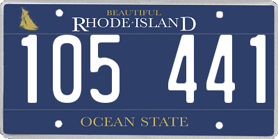 RI license plate 105441