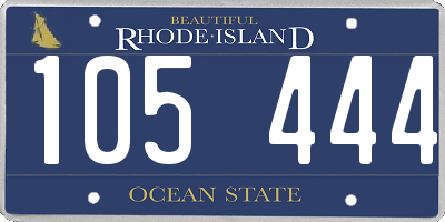RI license plate 105444