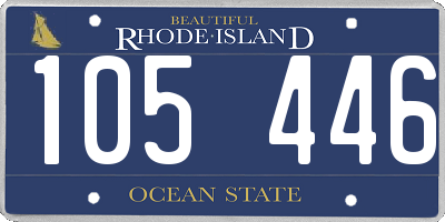 RI license plate 105446