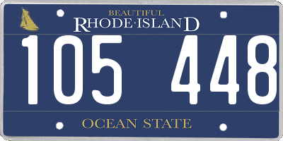 RI license plate 105448