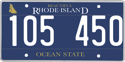 RI license plate 105450