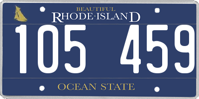 RI license plate 105459