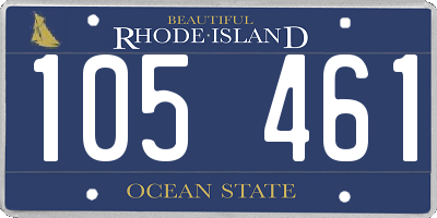 RI license plate 105461