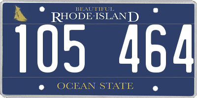 RI license plate 105464