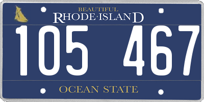 RI license plate 105467