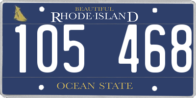 RI license plate 105468