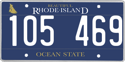 RI license plate 105469