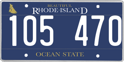 RI license plate 105470