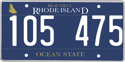 RI license plate 105475