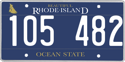 RI license plate 105482