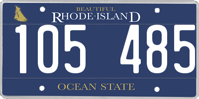 RI license plate 105485