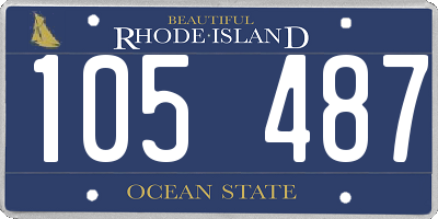 RI license plate 105487
