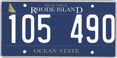 RI license plate 105490
