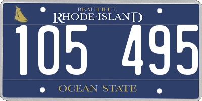 RI license plate 105495
