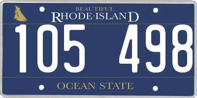 RI license plate 105498