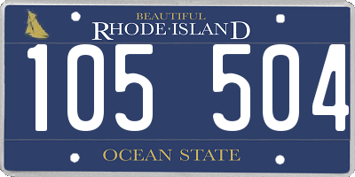 RI license plate 105504